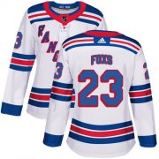 Wholesale Cheap Adidas Rangers #23 Adam Foxs White Road Authentic Women's Stitched NHL Jersey
