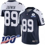 Wholesale Cheap Nike Cowboys #89 Blake Jarwin Navy Blue Thanksgiving Men's Stitched With Established In 1960 Patch NFL 100th Season Vapor Untouchable Limited Throwback Jersey