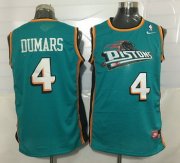 Wholesale Cheap Men's Detroit Pistons #4 Joe Dumars Teal Green Hardwood Classics Soul Swingman Throwback Jersey