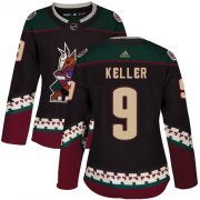 Wholesale Cheap Adidas Coyotes #9 Clayton Keller Black Alternate Authentic Women's Stitched NHL Jersey