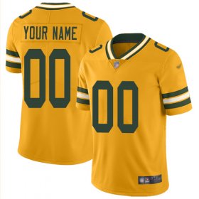 Wholesale Cheap Nike Green Bay Packers Customized Gold Men\'s Stitched NFL Limited Inverted Legend Jersey