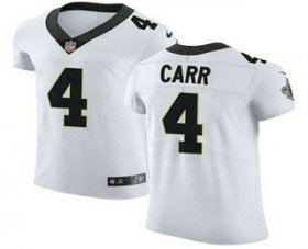 Wholesale Cheap Men\'s New Orleans Saints #4 Derek Carr White Vapor Limited Stitched Jersey