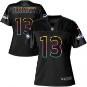 Wholesale Cheap Nike Seahawks #13 Phillip Dorsett Black Women's NFL Fashion Game Jersey