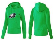Wholesale Cheap Women's Philadelphia Eagles Logo Pullover Hoodie Green