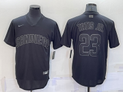 Wholesale Cheap Men's San Diego Padres #23 Fernando Tatis Jr Black Pullover Turn Back The Clock Stitched Cool Base Jersey