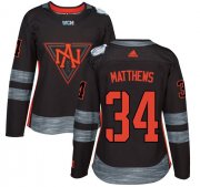 Wholesale Cheap Team North America #34 Auston Matthews Black 2016 World Cup Women's Stitched NHL Jersey