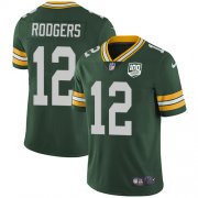 Wholesale Cheap Nike Packers #12 Aaron Rodgers Green Team Color Men's 100th Season Stitched NFL Vapor Untouchable Limited Jersey