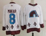 Wholesale Cheap Men's Colorado Avalanche #8 Cale Makar White 2021 Retro Stitched NHL Jersey