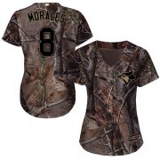 Wholesale Cheap Blue Jays #8 Kendrys Morales Camo Realtree Collection Cool Base Women's Stitched MLB Jersey
