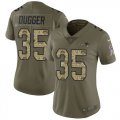 Wholesale Cheap Nike Patriots #35 Kyle Dugger Olive/Camo Women's Stitched NFL Limited 2017 Salute To Service Jersey