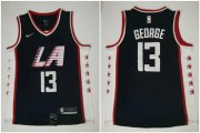 Wholesale Cheap Clippers 13 Paul George Navy City Edition Nike Swingman Jersey