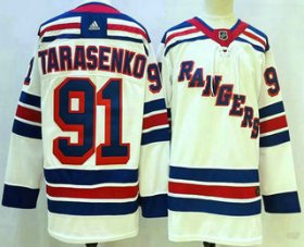 Wholesale Cheap Men\'s New York Rangers #91 Vladimir Tarasenko White Stitched NHL Jersey