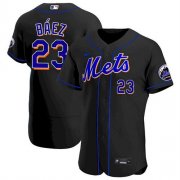 Wholesale Cheap Men's New York Mets #23 Javier Baez Black Anthentic Nike Jersey