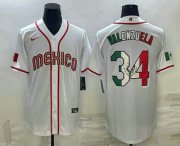 Wholesale Cheap Men's Mexico Baseball #34 Fernando Valenzuela 2023 White World Classic Stitched Jersey
