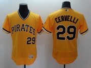 Wholesale Cheap Pirates #29 Francisco Cervelli Gold Flexbase Authentic Collection Cooperstown Stitched MLB Jersey