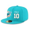 Wholesale Cheap Miami Dolphins #10 Kenny Stills Snapback Cap NFL Player Aqua Green with White Number Stitched Hat