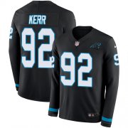 Wholesale Cheap Nike Panthers #92 Zach Kerr Black Team Color Men's Stitched NFL Limited Therma Long Sleeve Jersey