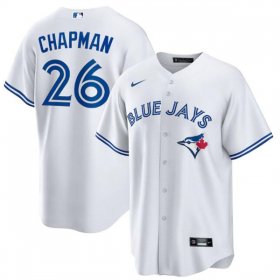 Wholesale Men\'s Toronto Blue Jays #26 Matt Chapman White Cool Base Stitched Jersey