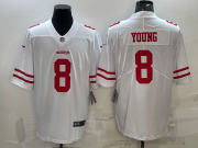 Wholesale Cheap Men's San Francisco 49ers #8 Steve Young White 2017 Vapor Untouchable Stitched NFL Nike Limited Jersey