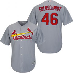 Wholesale Cheap Men\'s St. Louis Cardinals #46 Paul Goldschmidt Grey Cool Base Stitched Baseball Jersey