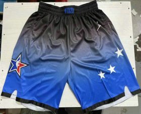 Wholesale Cheap Men\'s 2023 All Star Blue With Game Swingman Hot Press Shorts