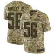 Wholesale Cheap Nike Chargers #56 Kenneth Murray Jr Camo Youth Stitched NFL Limited 2018 Salute To Service Jersey