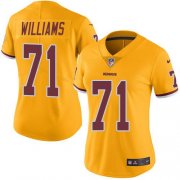 Wholesale Cheap Nike Redskins #71 Trent Williams Gold Women's Stitched NFL Limited Rush Jersey