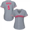 Wholesale Cheap Reds #5 Johnny Bench Grey Road Women's Stitched MLB Jersey