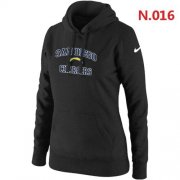 Wholesale Cheap Women's Nike San Diego Chargers Heart & Soul Pullover Hoodie Black