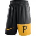 Wholesale Cheap Men's Pittsburgh Pirates Nike Black Cooperstown Collection Dry Fly Shorts
