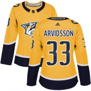 Wholesale Cheap Adidas Predators #33 Viktor Arvidsson Yellow Home Authentic Women's Stitched NHL Jersey