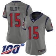 Wholesale Cheap Nike Texans #15 Will Fuller V Gray Women's Stitched NFL Limited Inverted Legend 100th Season Jersey