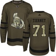 Wholesale Cheap Adidas Senators #71 Chris Tierney Green Salute to Service Stitched NHL Jersey