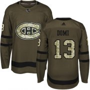 Wholesale Cheap Adidas Canadiens #13 Max Domi Green Salute to Service Stitched NHL Jersey