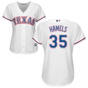 Wholesale Cheap Rangers #35 Cole Hamels White Home Women's Stitched MLB Jersey