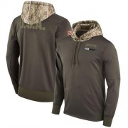 Wholesale Cheap Men's Philadelphia Eagles Nike Olive Salute to Service Sideline Therma Pullover Hoodie