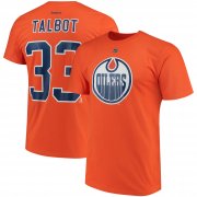 Wholesale Cheap Edmonton Oilers #33 Cam Talbot Reebok Name & Number T-Shirt Orange
