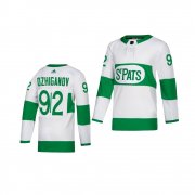Wholesale Cheap Adidas Maple Leafs #92 Igor Ozhiganov White 2019 St. Patrick's Day Authentic Player Stitched Youth NHL Jersey