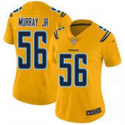 Wholesale Cheap Nike Chargers #56 Kenneth Murray Jr Gold Women's Stitched NFL Limited Inverted Legend Jersey