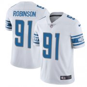 Wholesale Cheap Nike Lions #91 A'Shawn Robinson White Men's Stitched NFL Vapor Untouchable Limited Jersey