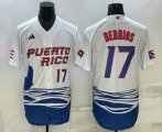 Wholesale Cheap Men's Puerto Rico Baseball #17 Jose Berrios Number 2023 White World Baseball Classic Stitched Jerseys