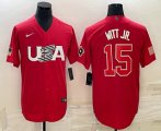Wholesale Cheap Men's USA Baseball #15 Bobby Witt Jr 2023 Red World Baseball Classic Stitched Jersey