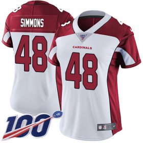 Wholesale Cheap Nike Cardinals #48 Isaiah Simmons White Women\'s Stitched NFL 100th Season Vapor Untouchable Limited Jersey