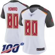 Wholesale Cheap Nike Buccaneers #80 O. J. Howard White Women's Stitched NFL 100th Season Vapor Limited Jersey