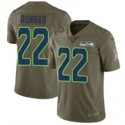 Wholesale Cheap Nike Seahawks #22 Quinton Dunbar Olive Men's Stitched NFL Limited 2017 Salute To Service Jersey