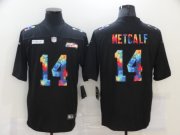 Wholesale Cheap Men's Seattle Seahawks #14 D.K. Metcalf Multi-Color Black 2020 NFL Crucial Catch Vapor Untouchable Nike Limited Jersey
