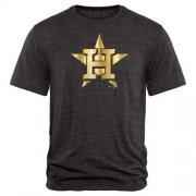 Wholesale Cheap Houston Astros Fanatics Apparel Gold Collection Tri-Blend T-Shirt Black