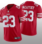 Wholesale Cheap Men's San Francisco 49ers #23 Christian McCaffrey Red Vapor Untouchable Stitched Jersey