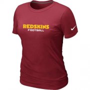 Wholesale Cheap Women's Nike Washington Redskins Sideline Legend Authentic Font T-Shirt Red