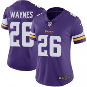 Wholesale Cheap Nike Vikings #26 Trae Waynes Purple Team Color Women's Stitched NFL Vapor Untouchable Limited Jersey